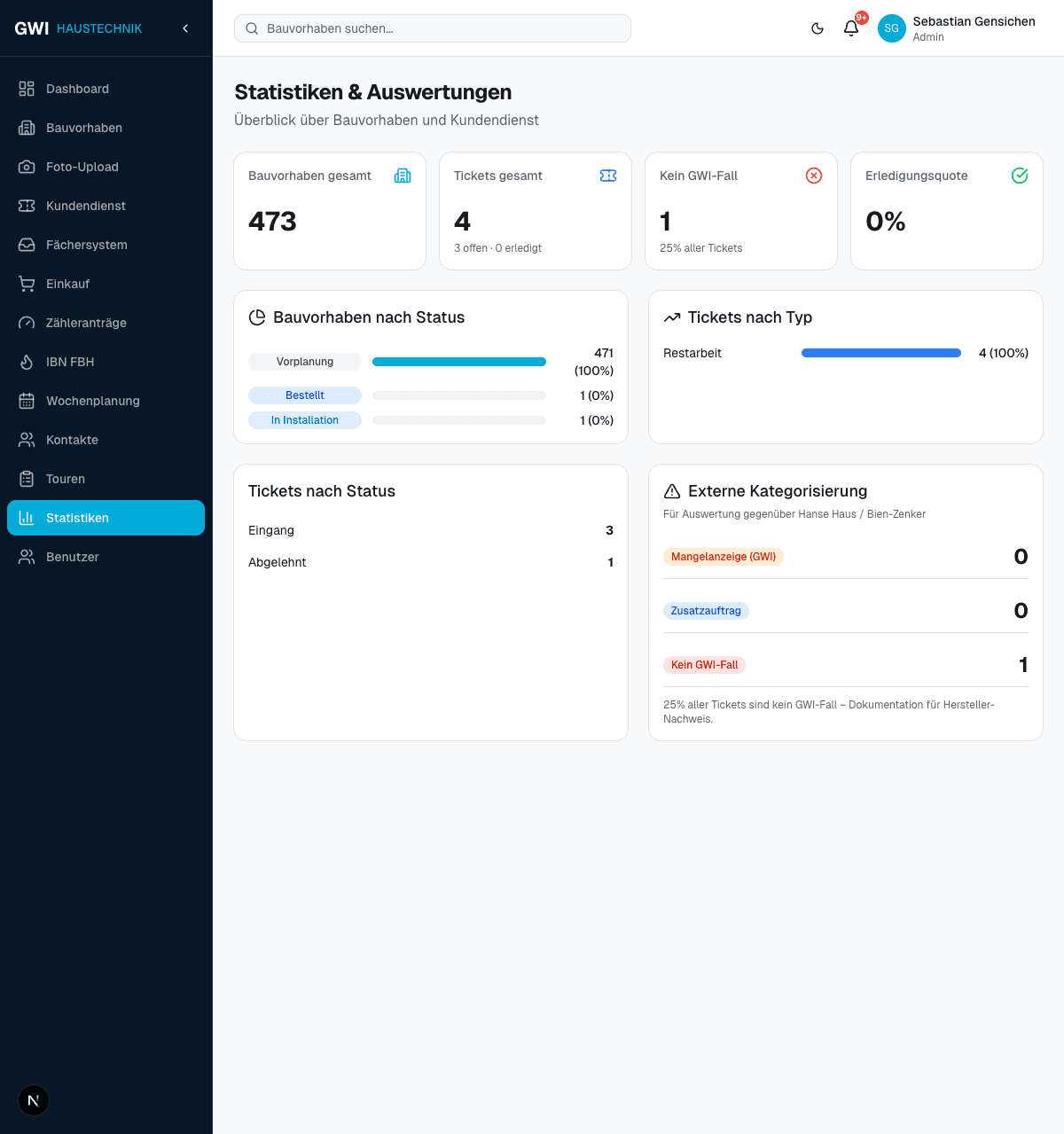 Screenshot: Sanitär-Portal